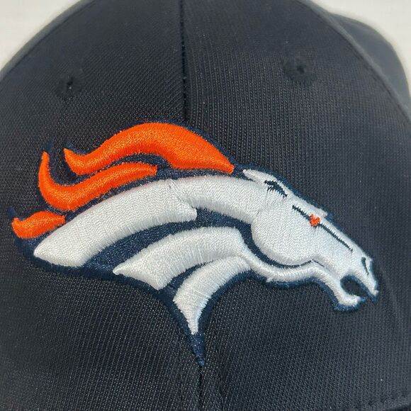 NFL Cap Hat Unisex Adjustable Black Gray Denver Broncos Embroidered Logo - Picture 2 of 10